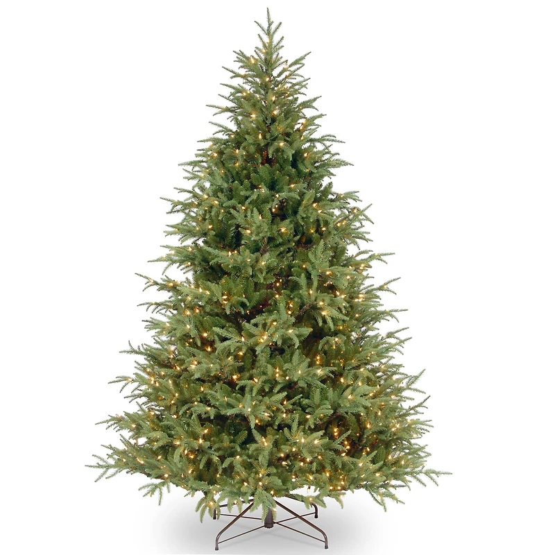 7.5 Ft. Pre-Lit Feel Real® Frasier Grande Full Artificial Christmas Tree, Clear Lights