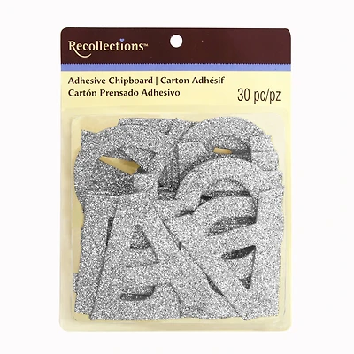 Adhesive Chipboard Glitter Alphabet Stickers by Recollections™