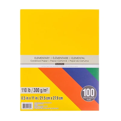 Elementary 8.5" x 11" Cardstock Paper by Recollections™, 100 Sheets