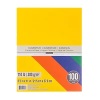 Elementary 8.5" x 11" Cardstock Paper by Recollections™, 100 Sheets