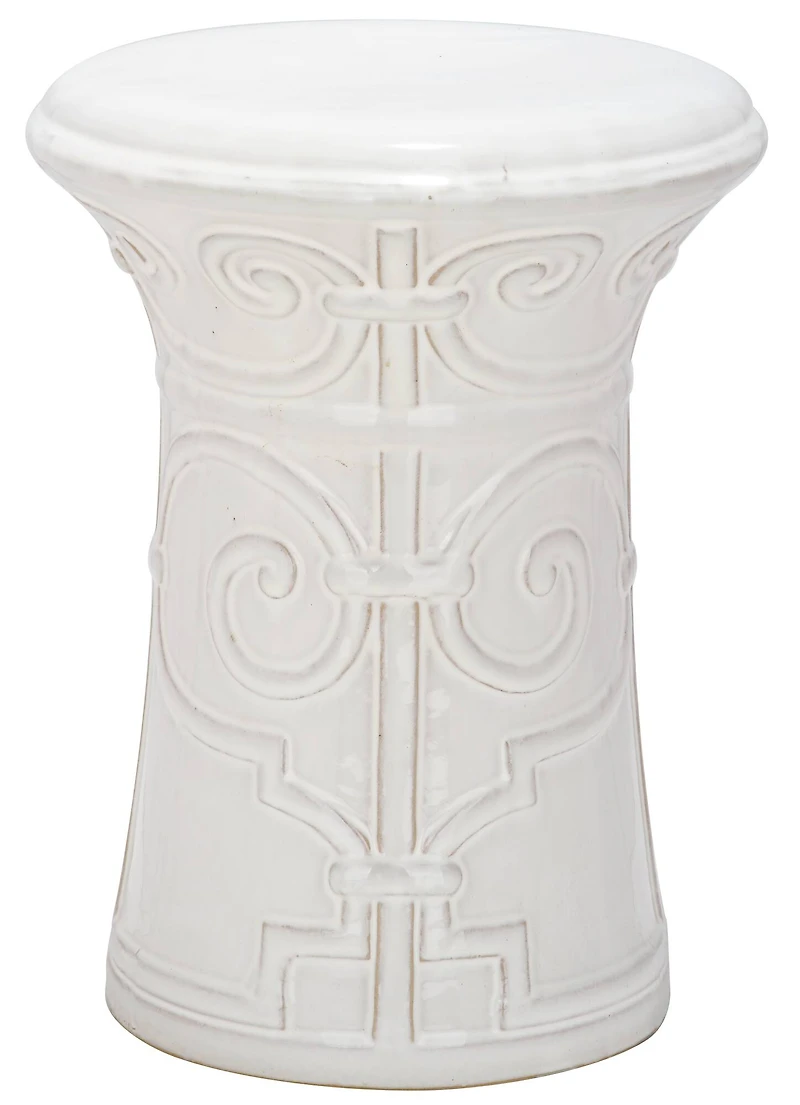Imperial Garden Stool in White