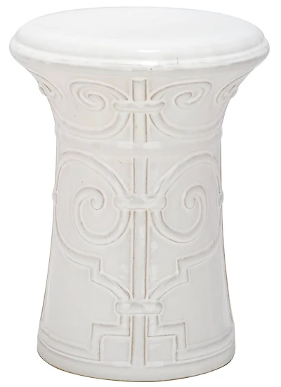 Imperial Garden Stool in White