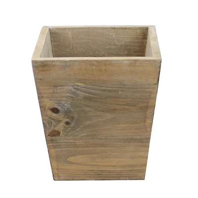 8.75" Country Rustic Natural Wood Storage Bin