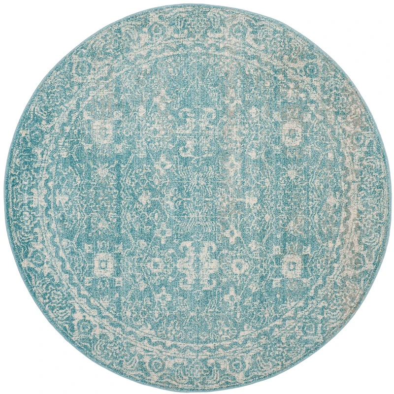 Evoke Tribe Border 3' X 3' Round Area Rug
