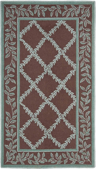 Chelsea Leaf Border 2'-6" X 4' Accent Rug