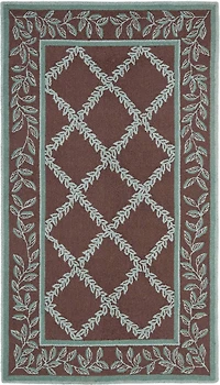Chelsea Leaf Border 2'-6" X 4' Accent Rug