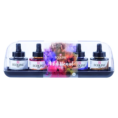 Ecoline® Liquid Watercolor 30ml Jar Set, 5 Additional Colors