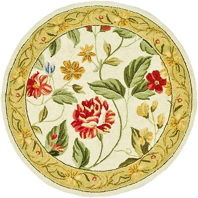 Chelsea Leafed Floral 3' X 3' Round Area Rug