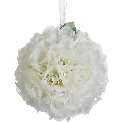 8" Cream Rose Kissing Ball