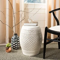 Diamond Garden Stool in Creme