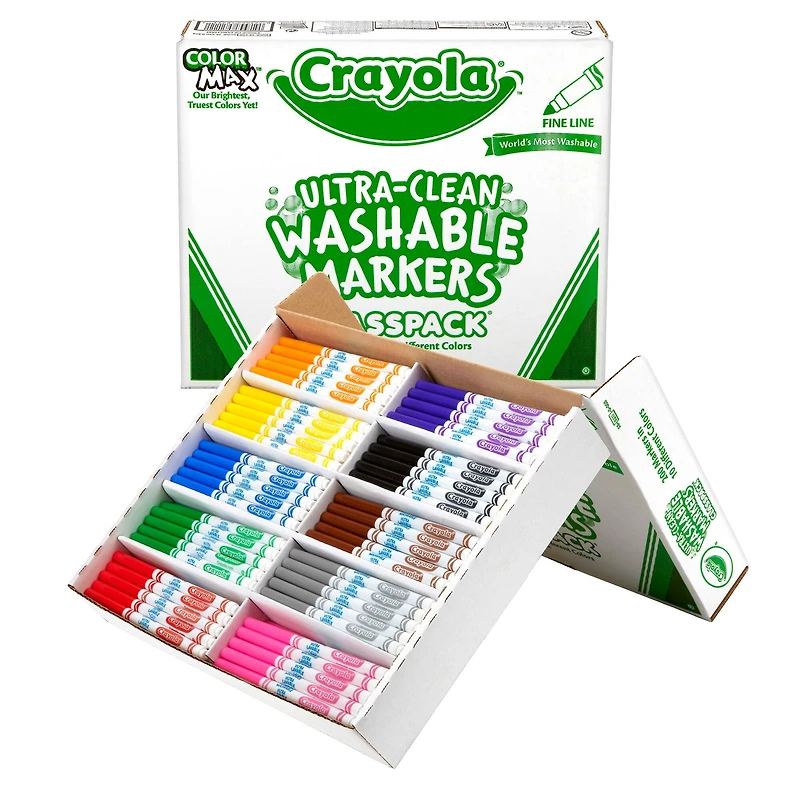 Crayola® Classpack® Ultra-Clean Fine Line Markers, Pack of 200