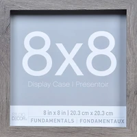 3 Pack Fundamentals 8" x 8" Gray Shadow Boxes by Studio Décor®