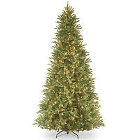 9 ft. Pre-Lit Feel Real® Tiffany Fir Slim Artificial Christmas Tree, Clear Lights