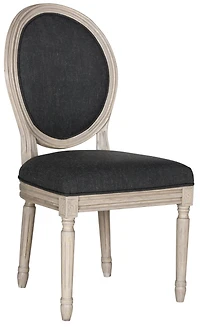 Holloway Oval Side Chair Set of 2 in Charcoal & Grey