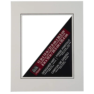 11" x 14" Black Core Double Mat by Studio Décor