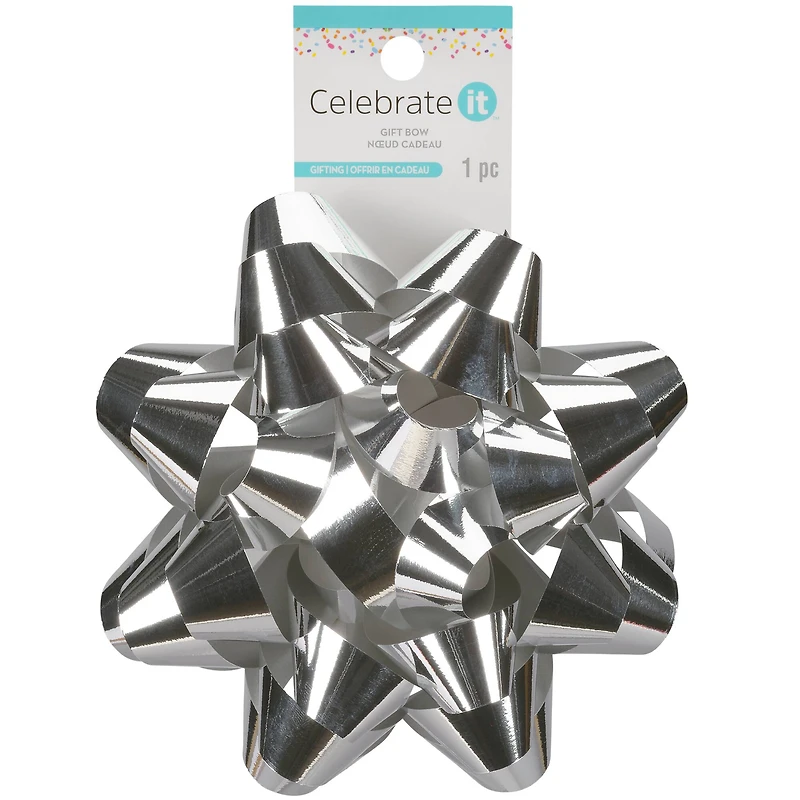5.75" Silver Gift Bow By Celebrate It™
