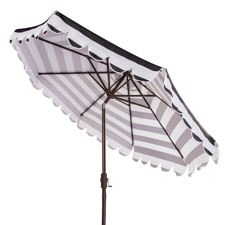 Ramona 9Ft Crank Umbrella in Black & White