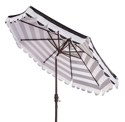 Ramona 9Ft Crank Umbrella in Black & White