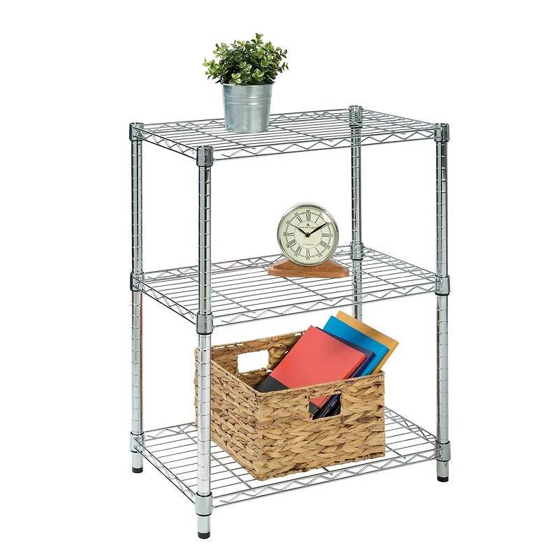 Honey Can Do 3-Tier Chrome Shelving Unit