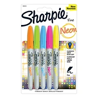 Sharpie® Fine Point Neon Marker Set, 5 Count
