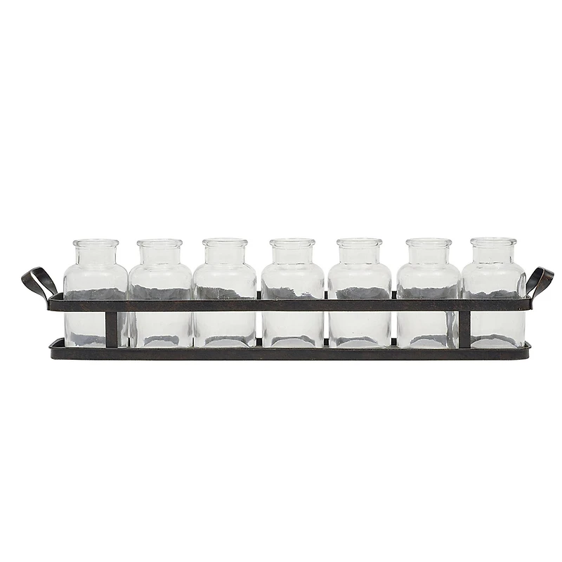 Hello Honey® Glass Bottle Set & Metal Tray