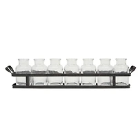 Hello Honey® Glass Bottle Set & Metal Tray