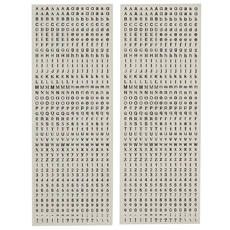 Black Mini Font Letter & Number Stickers by Recollections™