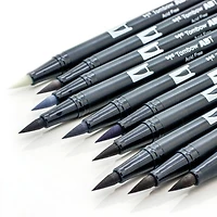 Tombow Grayscale Palette Dual Brush Pen Set