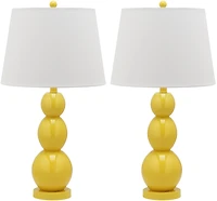 Jayne 3 Sphere Table Lamp Set in Yellow