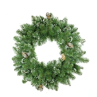 24" Frosted Mixed Pine with Pinecones Artificial Wreath