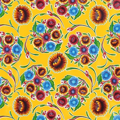 Yellow Bloom Oilcloth
