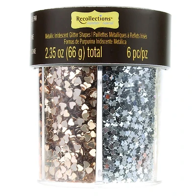 12 Pack: Signature™ Metallic Shapes Glitter Caddy by Recollections™