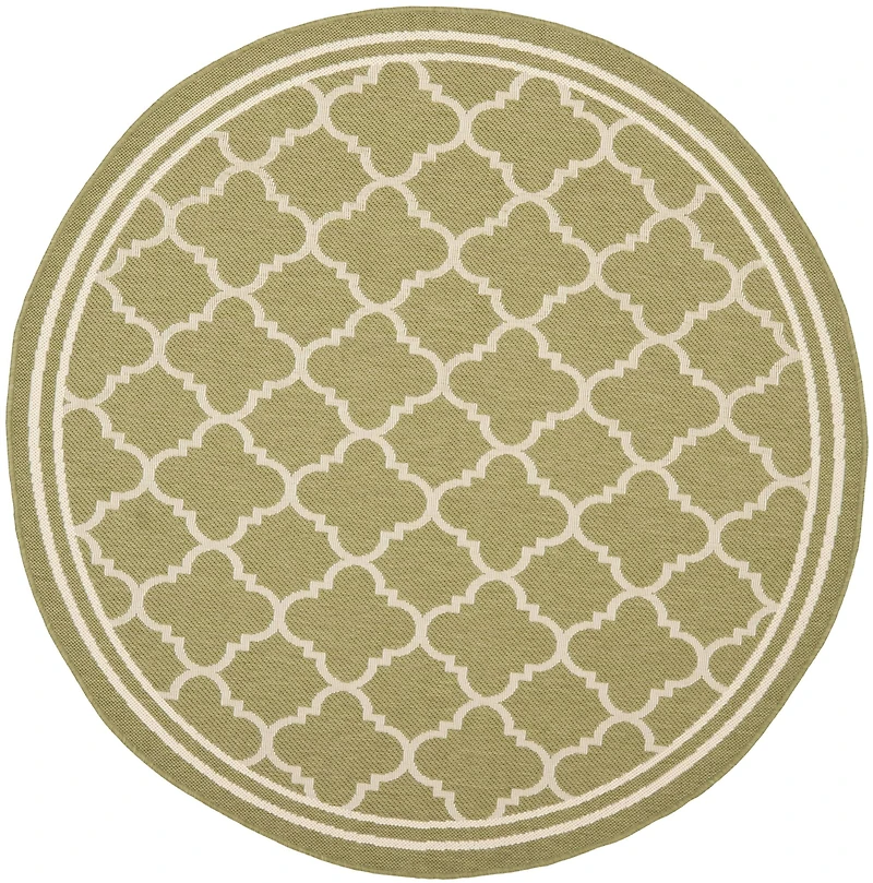 Courtayrd Quatre Border 4' X 4' Round Area Rug