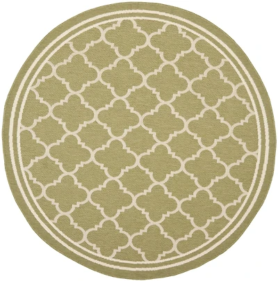 Courtayrd Quatre Border 4' X 4' Round Area Rug