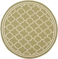 Courtayrd Quatre Border 4' X 4' Round Area Rug