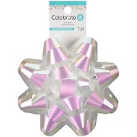 5.75" White Holographic Gift Bow By Celebrate It™