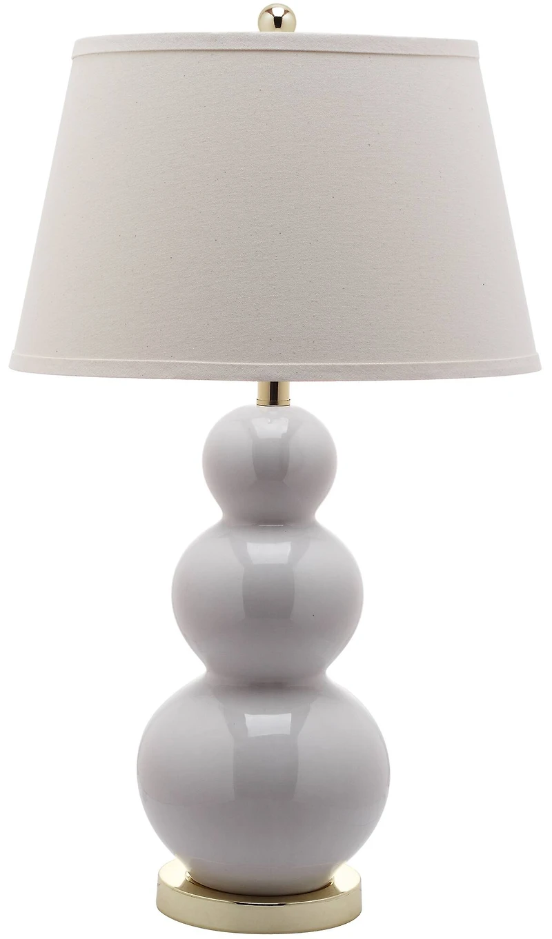 Three Gourd Table Lamp in White