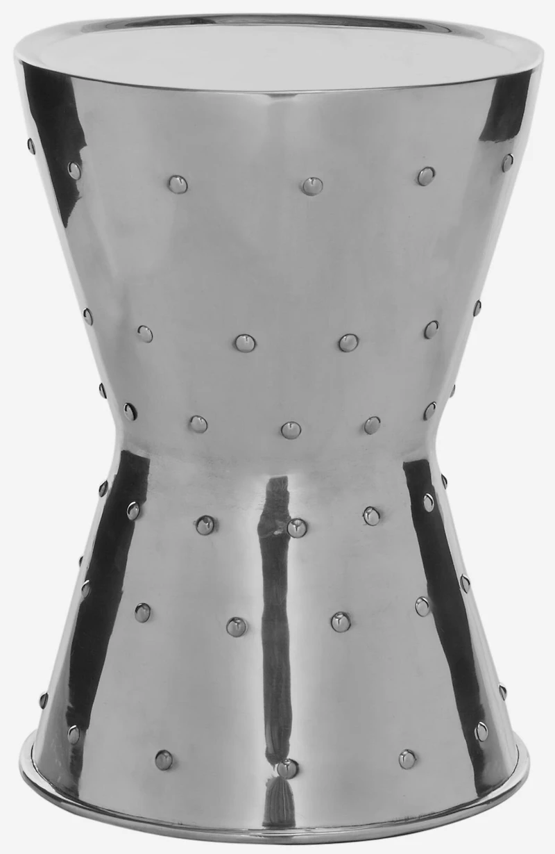 Thorium Rivet Stool in Silver