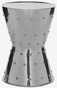 Thorium Rivet Stool in Silver