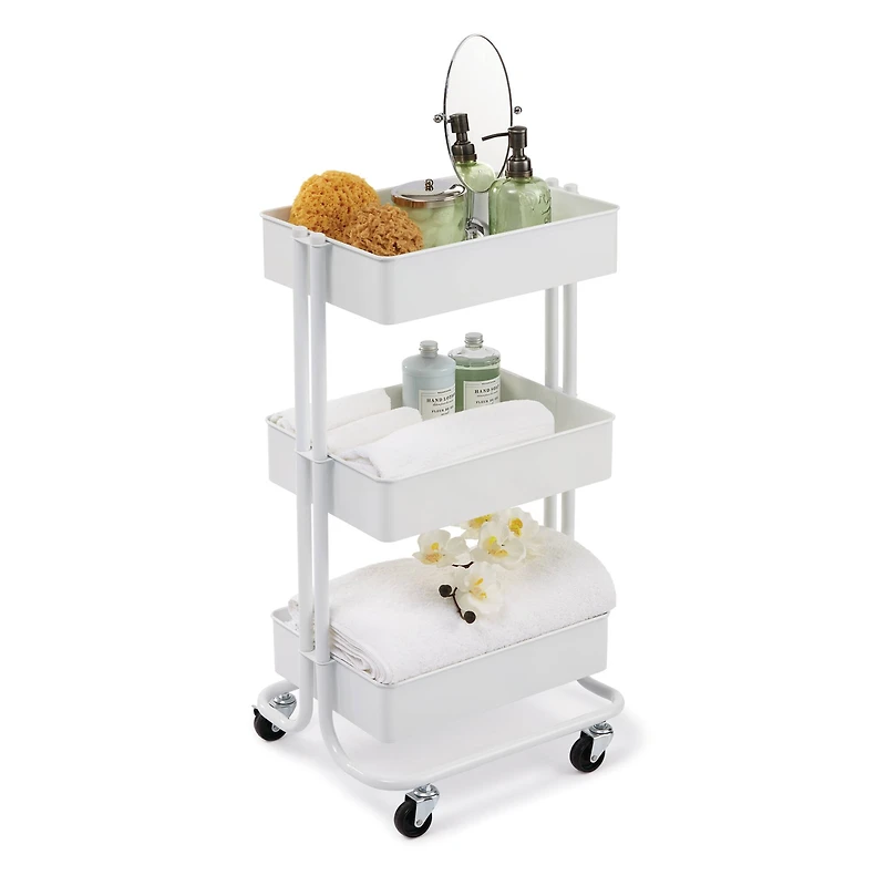 Lexington 3-Tier Rolling Cart by Simply Tidy