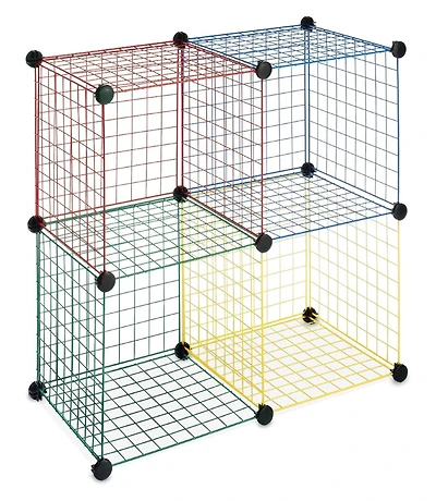 Wire Multicolor Storage Cubes, 4 Pack