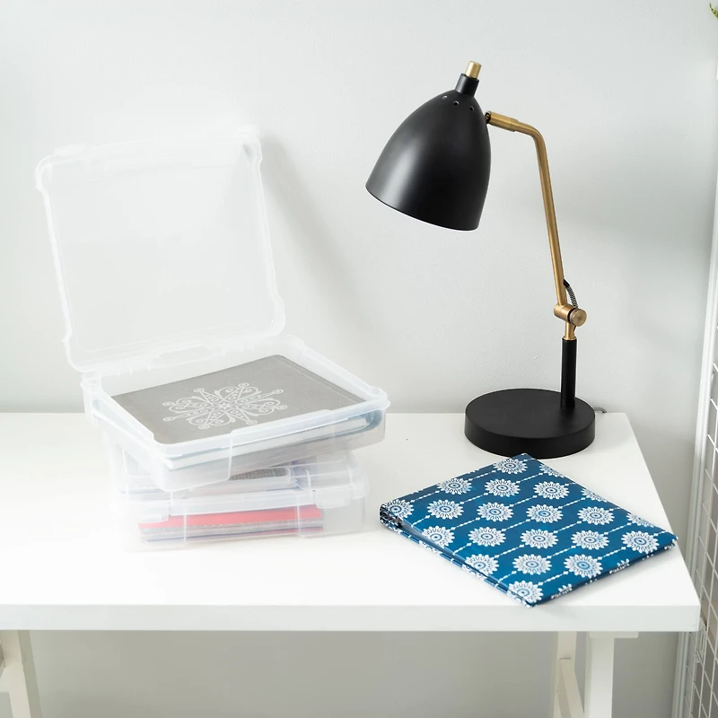 Iris® Clear 8" x 8" Portable Project Case, 6 Pack