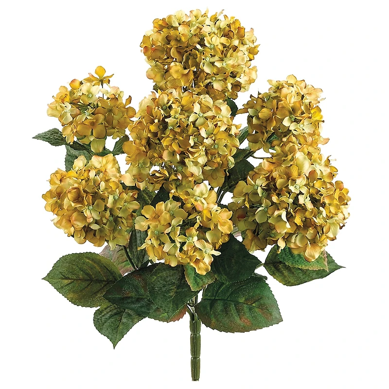 20" Hydrangea Bush, Yellow