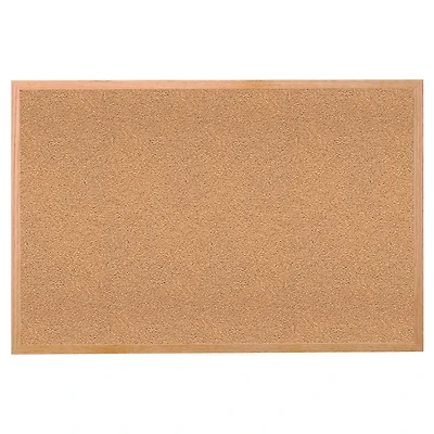 Ghent Wood Frame Natural Corkboard, 24" X 36"