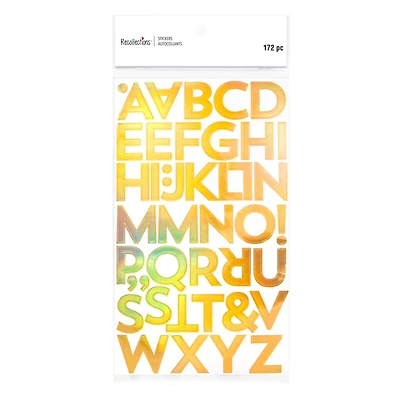 Iridescent Rose Gold Alphabet Stickers by Recollections™