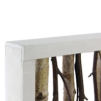 26.75" Mixed Branches in White Wood Frame