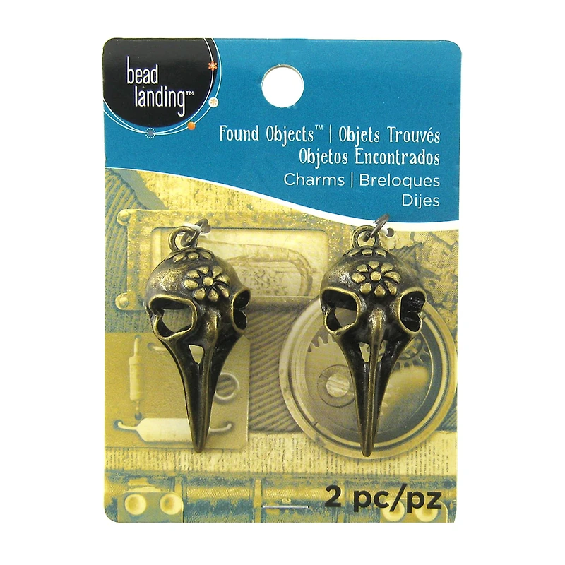 Found Objects™ Bird Skull Charms by Bead Landing™