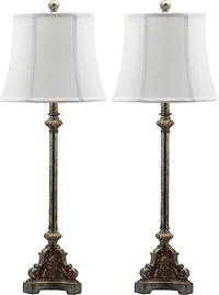 Rimini Console Lamp Set in Antique Silver