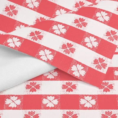 Red Tavern Check Flannel Backed Vinyl