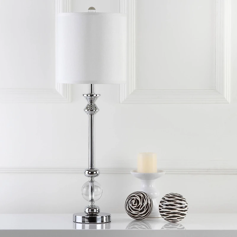 Erica Crystal Candlestick Lamp Set in Crystal